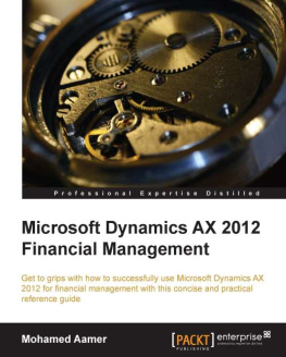 Mohamed Aamer - Microsoft Dynamics AX 2012 Financial Management