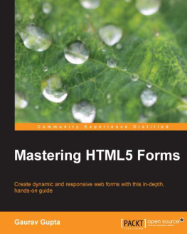 Gaurav Gupta Mastering HTML5 Forms