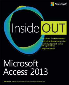 Jeff Conrad - Microsoft Access 2013 Inside Out