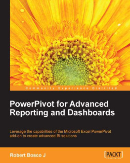 Robert Bosco J - PowerPivot for Advanced Reporting and Dashboards