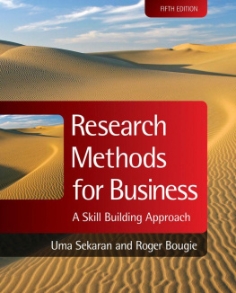 Uma Sekaran Research Methods for Business: A Skill Building Approach