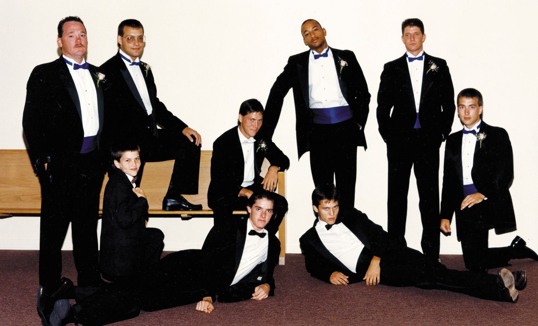 Me and my dapper-looking groomsmen Back row left to right My good friend W - photo 16