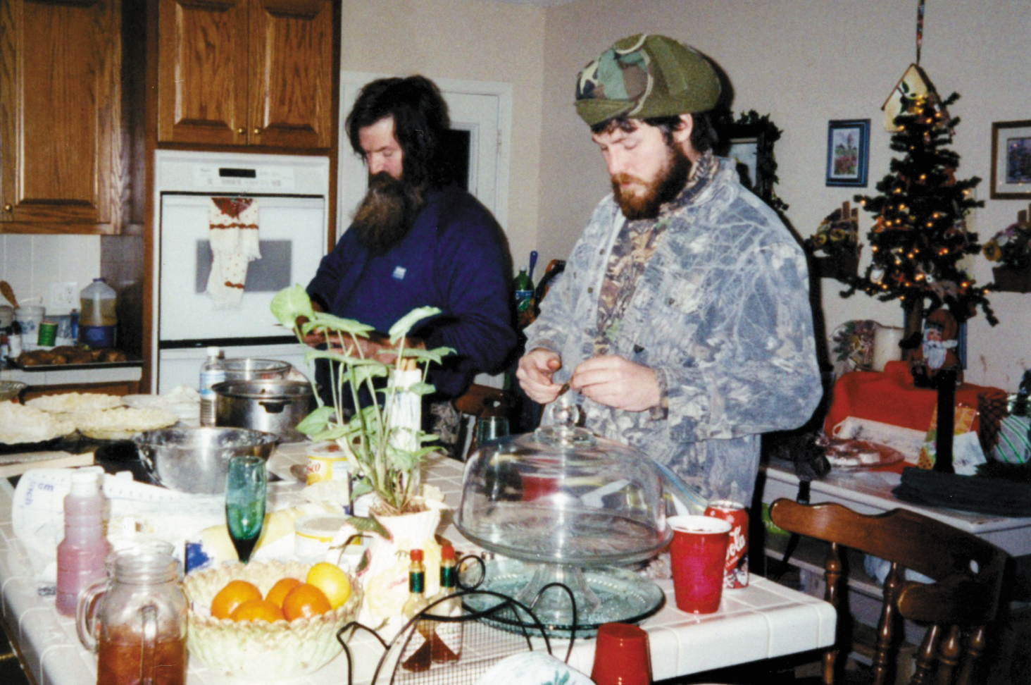 Christmas morning early 1990s and fresh from the hunt Phil and I are peeling - photo 21