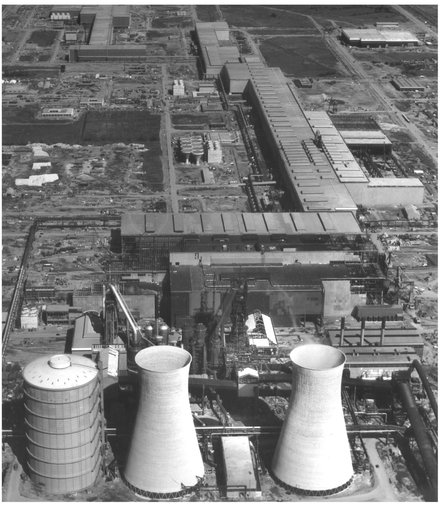 An oblique aeriel view of the Llanwern Steel Works Newport where several - photo 6