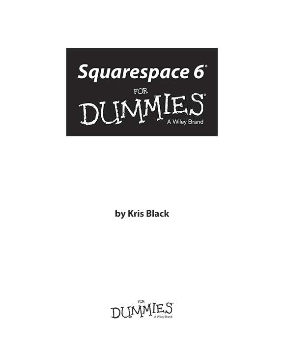 Squarespace 6 For Dummies Published by John Wiley Sons Inc 111 River - photo 13