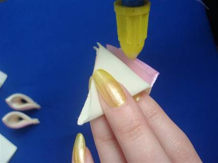 -11- Gluing these pieces together will ease the further process of a petal - photo 12