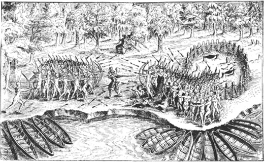 Champlains battle against the Iroquois near Ticonderoga in 1609 Behind the - photo 2