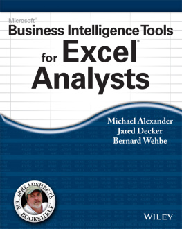 Michael Alexander - Microsoft Business Intelligence Tools for Excel Analysts