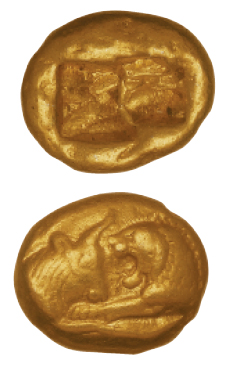 A GOLD STATER OF KING CROESUS OF LYDIA The kingdom of Lydia which was located - photo 2