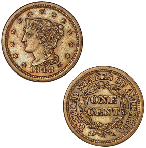 1848 ONE CENT Interest in coin collecting in the United States surged in the - photo 6