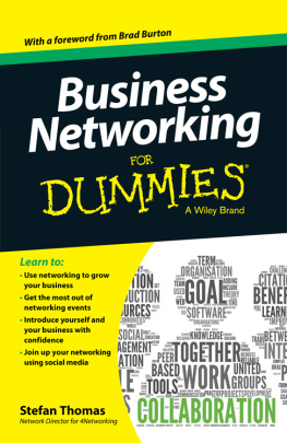 Stefan Thomas Business Networking For Dummies