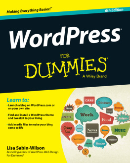 Lisa Sabin-Wilson - WordPress For Dummies