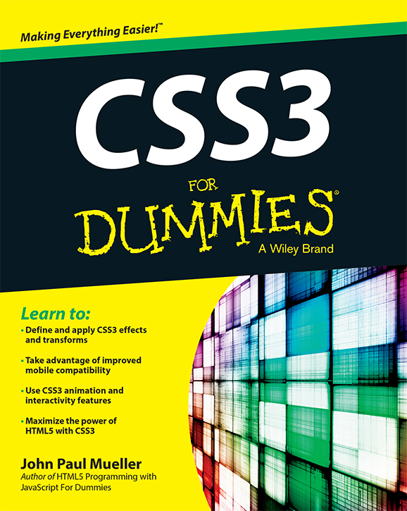 CSS3 For Dummies Published by John Wiley Sons Inc 111 River Street - photo 1