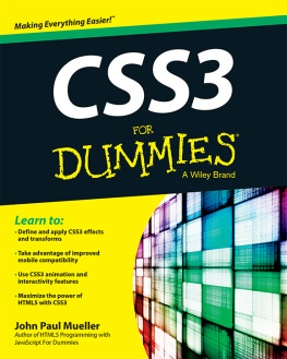 John Paul Mueller CSS3 for dummies