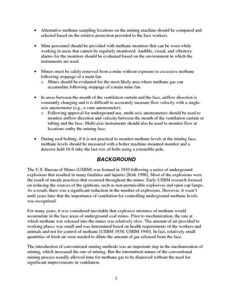 Guidelines for the Control and Monitoring of Methane Gas on Continuous Mining Operations - photo 11