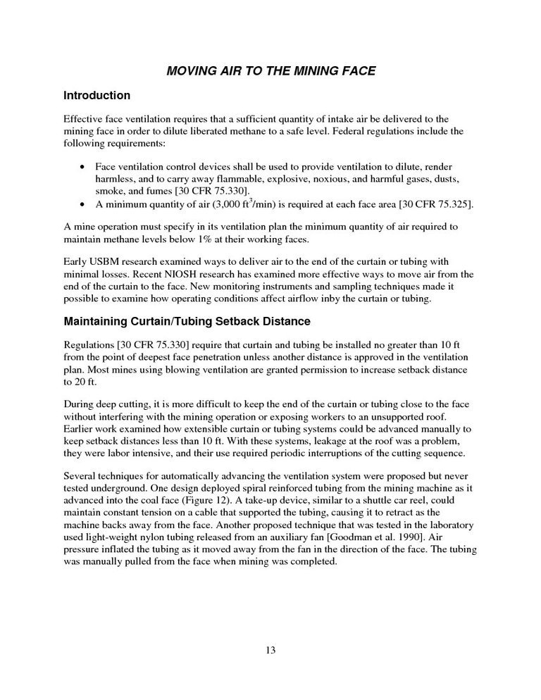 Guidelines for the Control and Monitoring of Methane Gas on Continuous Mining Operations - photo 21