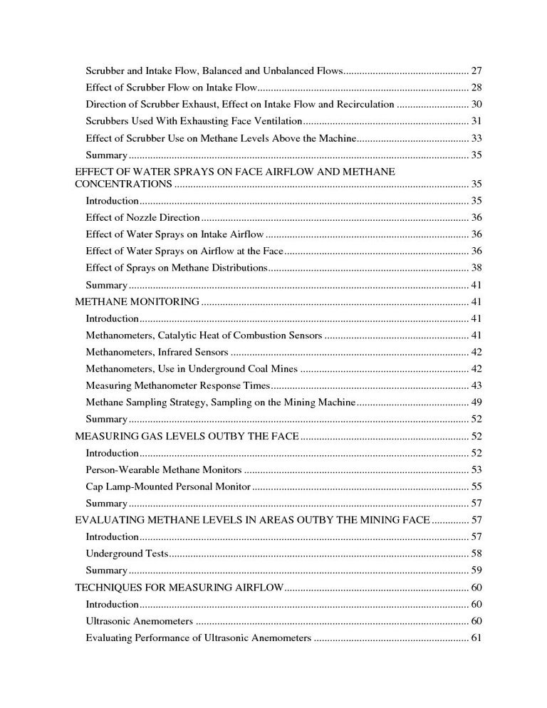 Guidelines for the Control and Monitoring of Methane Gas on Continuous Mining Operations - photo 4