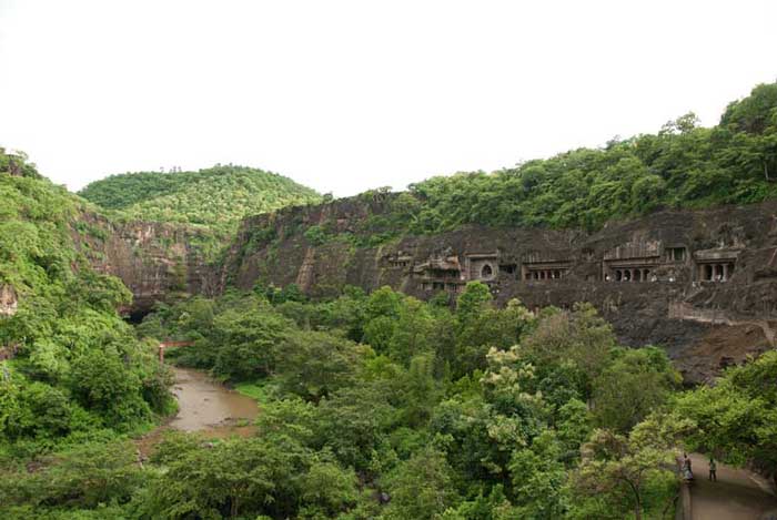 The site of the Ajanta caves Waterfall at Ajanta Saptakunda Seven - photo 1