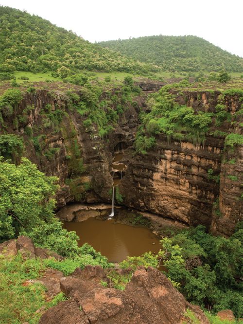 Waterfall at Ajanta Saptakunda Seven Tanks at the source of the Ajanta - photo 2