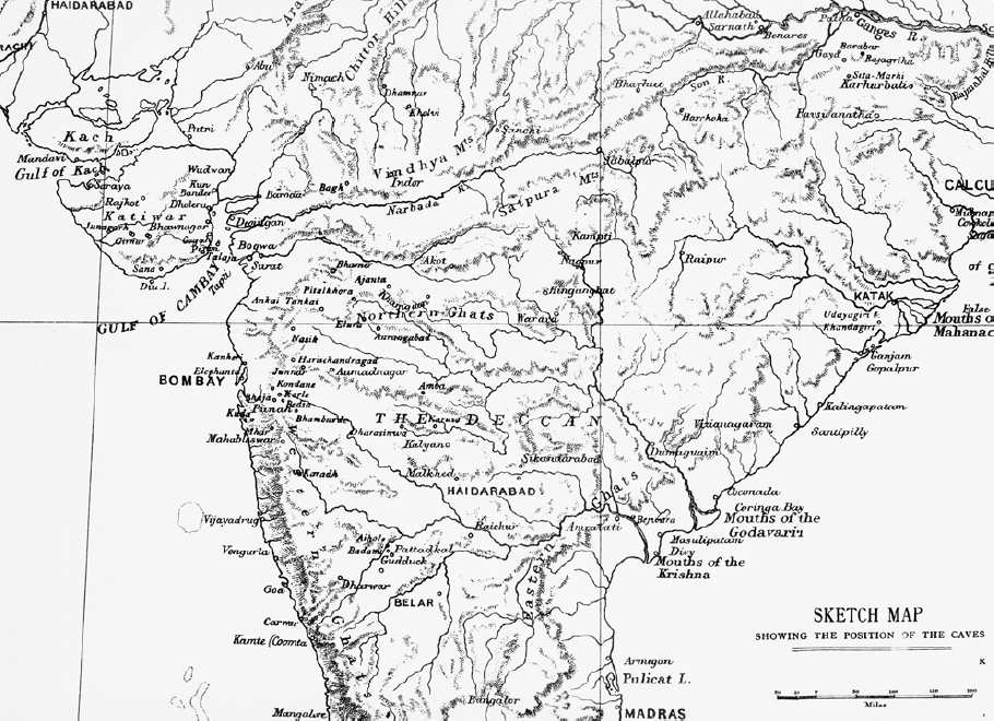 Map showing rock cut cave sites in India source Fergusson and Burgess 1880 - photo 4