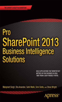 Manpreet Singh - Pro SharePoint 2013 business intelligence solutions