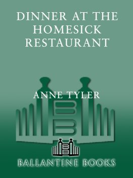 Anne Tyler Dinner at the Homesick Restaurant