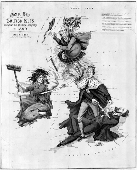 A comic map by Frederick W Rose in 1880 an election year illustrates the - photo 1