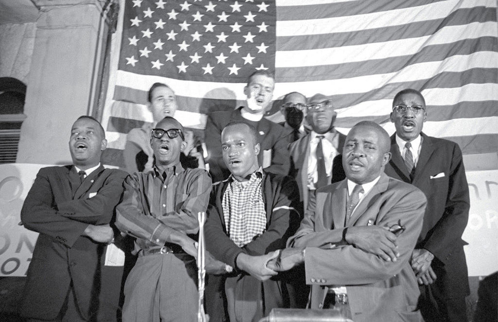 Willie Peacock front row third from left attended a rally on the steps of - photo 8