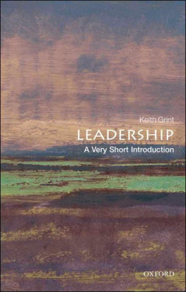 Keith Grint Leadership: A Very Short Introduction