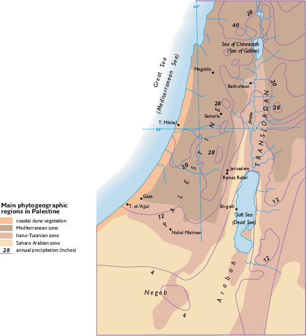 Major climatic and floral zones in Palestine map right Lines show average - photo 4