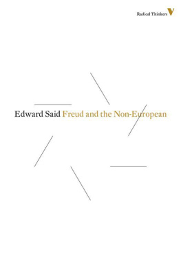 Edward W. Said Freud and the Non-European