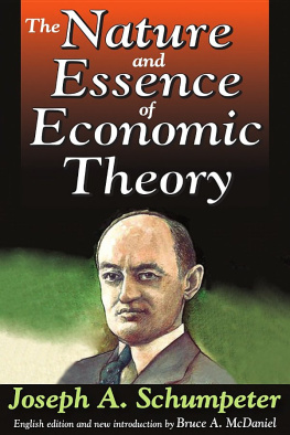 Joseph A. Schumpeter The Nature and Essence of Economic Theory