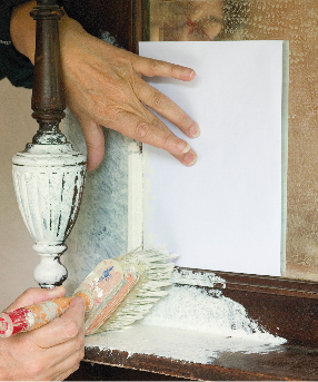 Step 1 Begin by painting the chiffonier in Old White with a big brush using a - photo 6