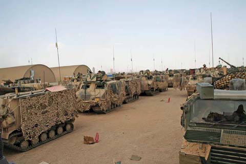 B Company prepare to deploy from Camp Bastion to the battle group assembly area - photo 4