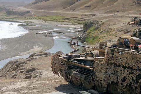 Scimitar tracked reconnaissance vehicle of the Royal Anglian Recce Platoon in - photo 6