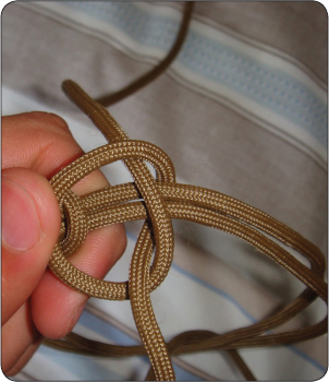 Step 3 Tie Knots Keep tying these knots around the center two strands until - photo 6