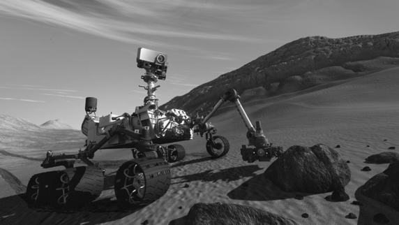 FIGURE 1 An artists depiction of the Curiosity rover with her arm positioned - photo 3