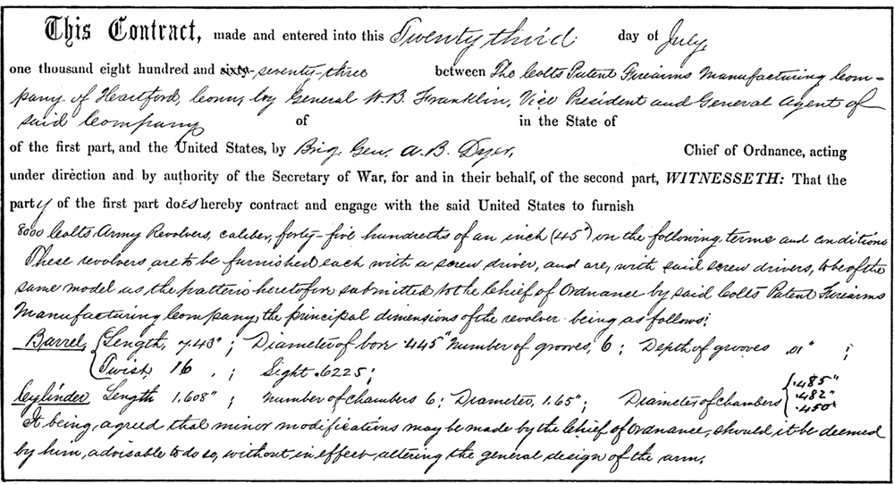 The Original Contract between the Chief of Ordnance and Colts Start of page - photo 4