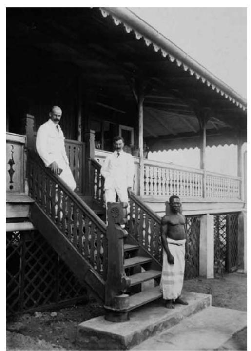 William A Cadbury Joseph Burtt and an unidentified African man in Luanda - photo 3