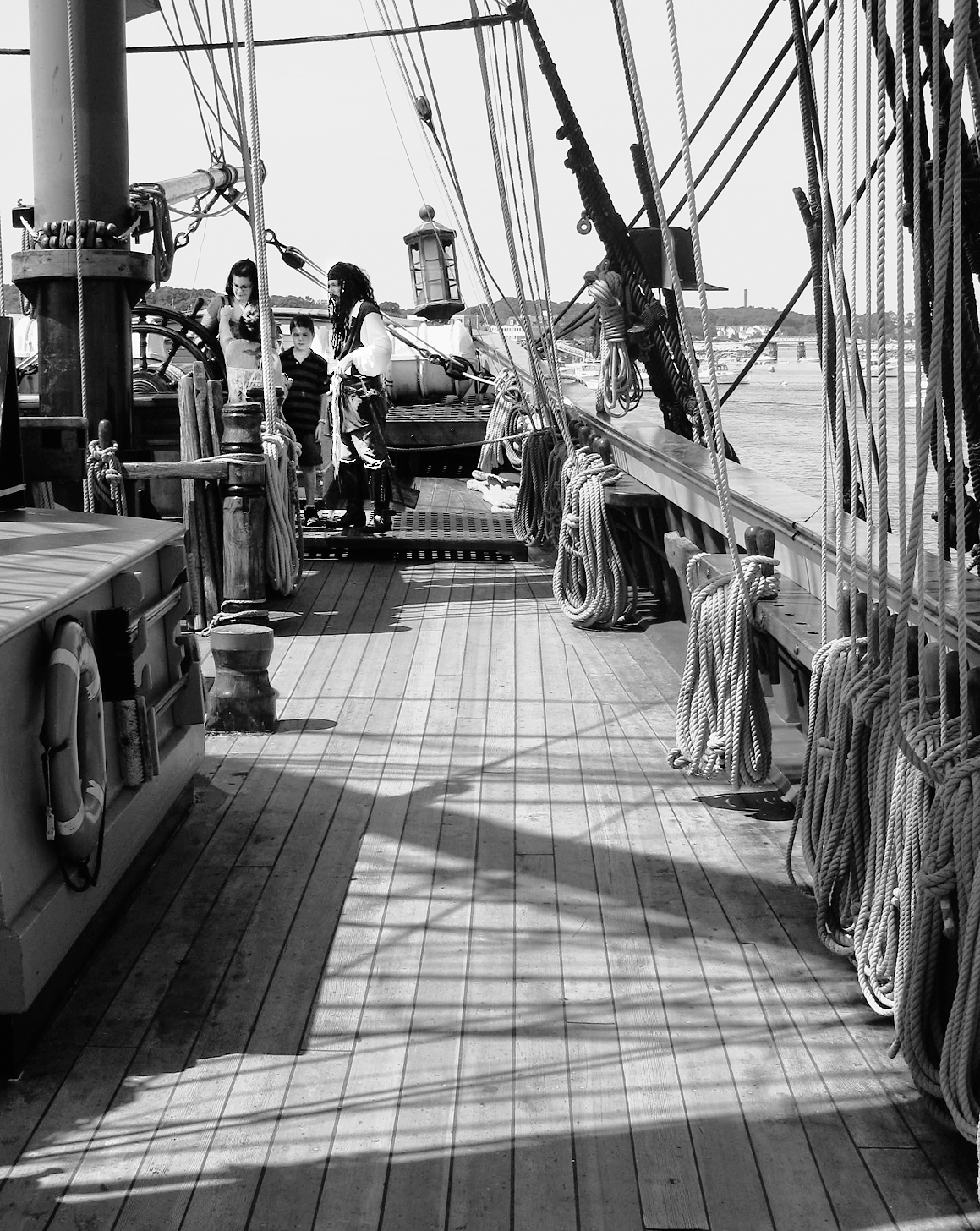 A view of Bounty s deck and some of the rigging The Great Cabin belowdecks - photo 6