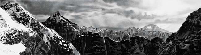 ABBOTT PASS WINTERS APPROACH Jennifer Annesley Charcoal and gouache on white - photo 13