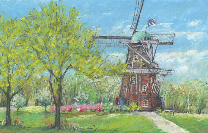 Tulip Time by the Windmill Revisited Susan Price Oil pastel and 2B graphite on - photo 10