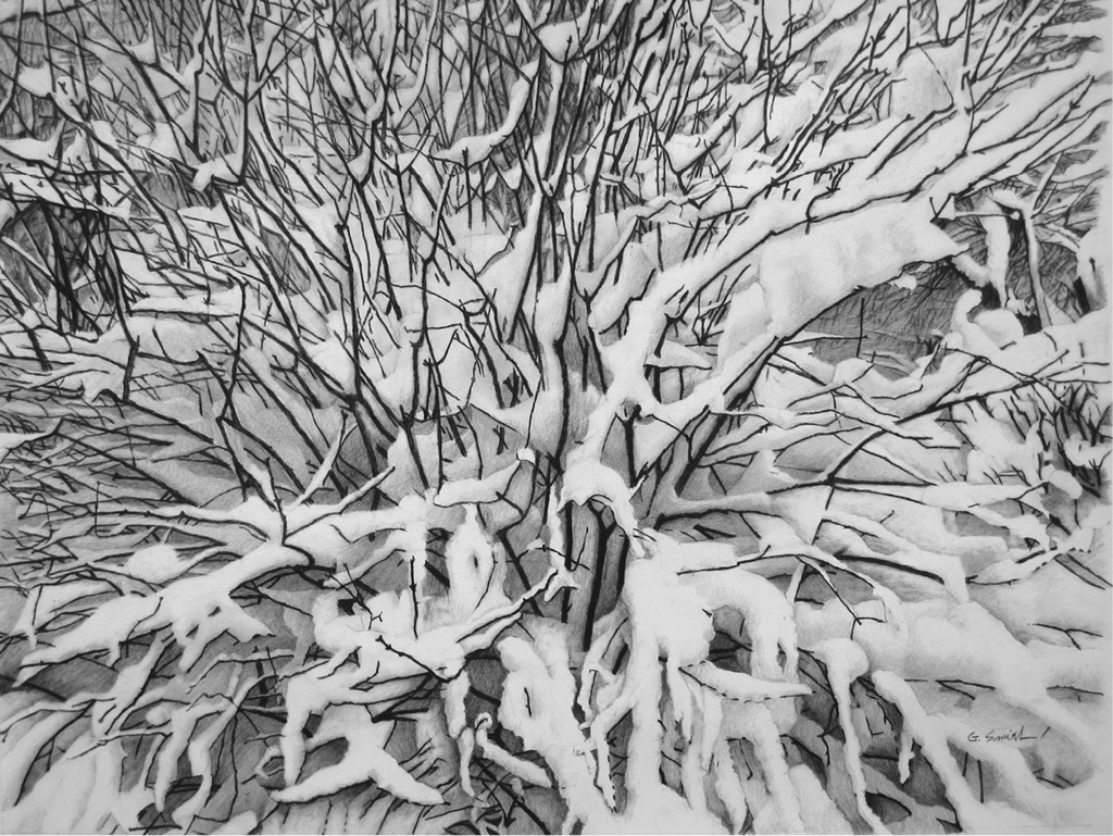 SNOW LADEN Gerald Smith Graphite on bristol board 12 16 30cm 41cm I was - photo 11