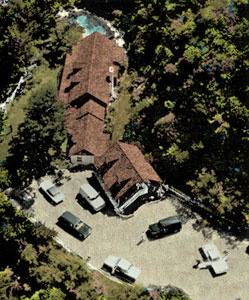 Aerial view of 10050 Cielo DriveEntrance to Tate residence Scale diagram of - photo 2