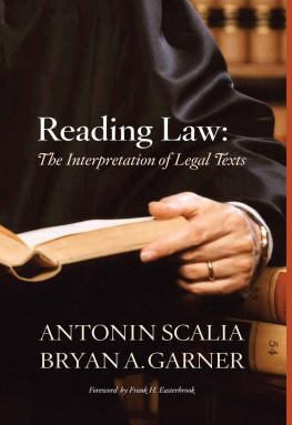 Antonin Scalia - Reading Law: The Interpretation of Legal Texts