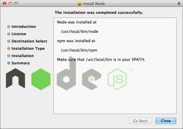 Nodejs binaries installed We will cover npm extensively in For Mac OS X - photo 9