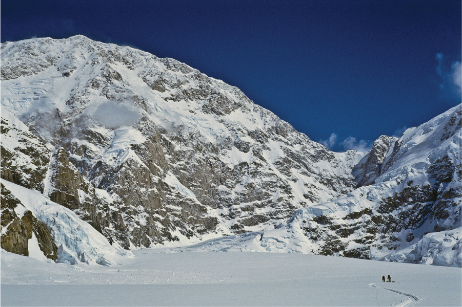 Mark Twight and Scott Backes approaching the south face of Denali and the - photo 5