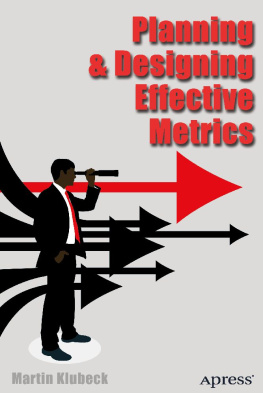 Martin Klubeck - Planning and Designing Effective Metrics