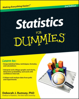 Deborah J. Rumsey PhD - Statistics For Dummies