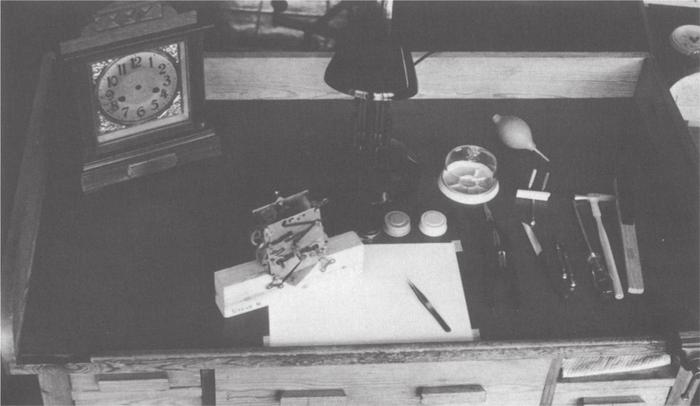 Fig 2 A clock repairers bench laid out with the tools in constant daily use - photo 4